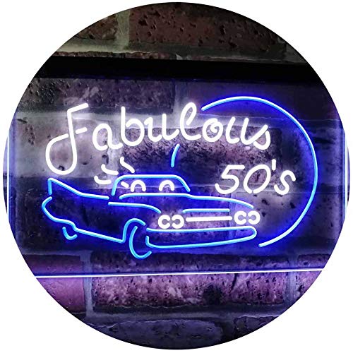 Fabulous 50s LED Light Sign - Way Up Gifts