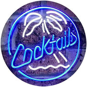 Palm Tree Cocktails LED Light Sign - LED Gift Works