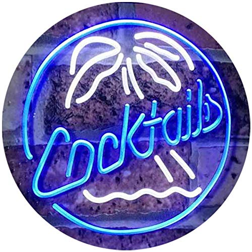 Palm Tree Cocktails LED Light Sign - LED Gift Works