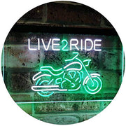Motorcycle Live to Ride LED Light Sign - LED Gift Works