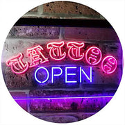 Tattoo Open LED Light Sign - LED Gift Works