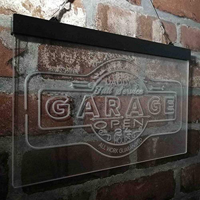 Big Daddy Garage Tools Man Cave LED Light Sign - Way Up Gifts