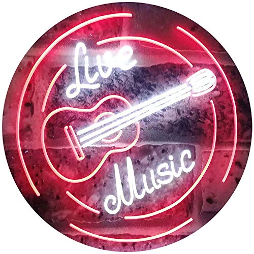 Live Music Guitar Band Room Studio LED Light Sign - LED Gift Works