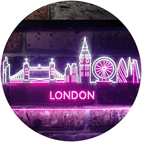 London City Skyline LED Light Sign - Way Up Gifts