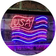 USA Flag LED Light Sign - LED Gift Works