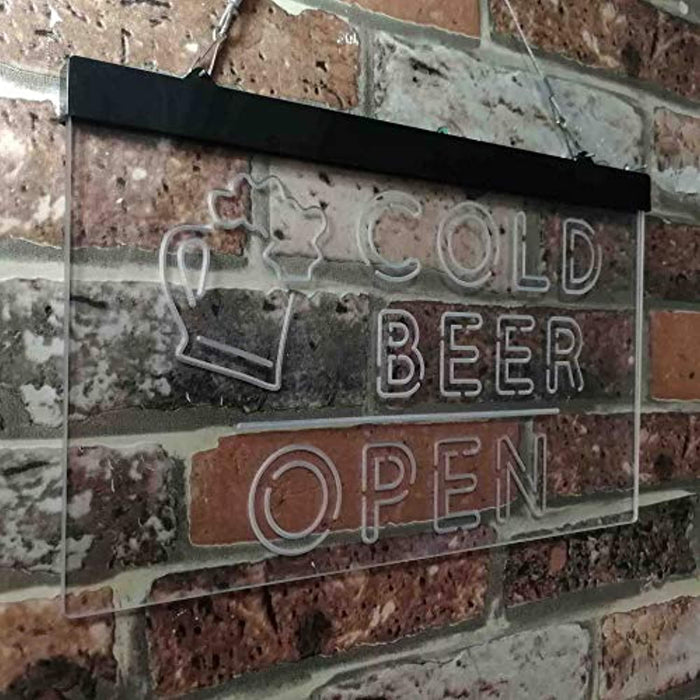 Bar Cold Beer Open LED Light Sign - Way Up Gifts