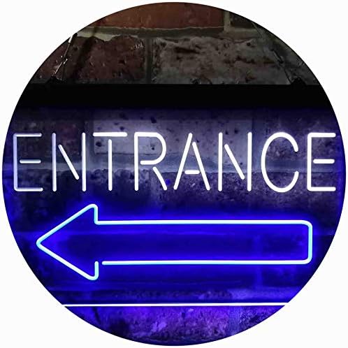 Entrance Left Arrow LED Light Sign - LED Gift Works