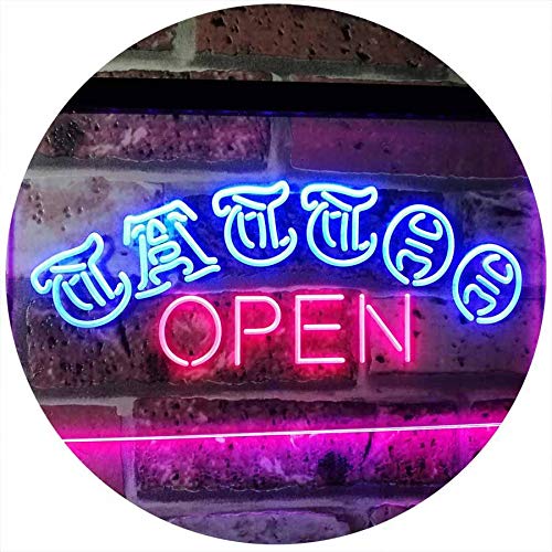 Tattoo Open LED Light Sign - LED Gift Works