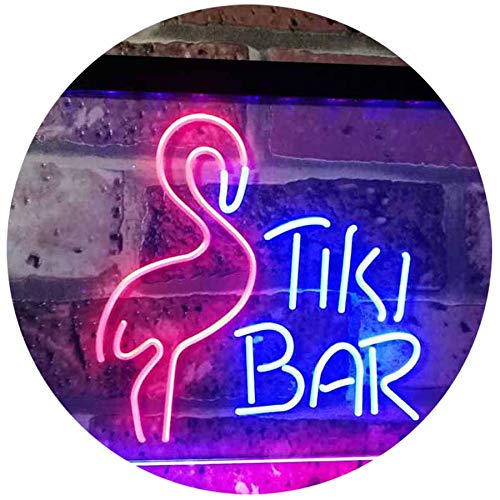 Flamingo Tiki Bar LED Light Sign - Way Up Gifts