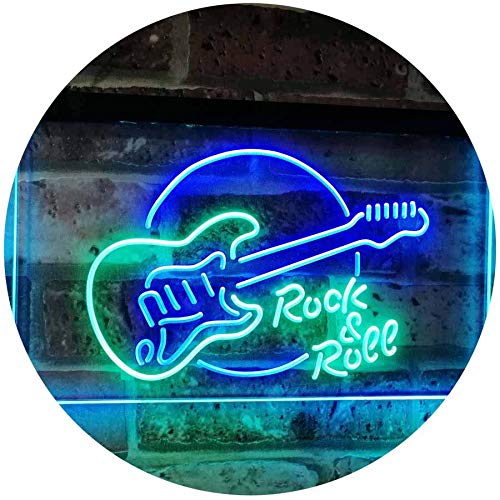 Guitar Rock & Roll Band Music LED Light Sign - LED Gift Works
