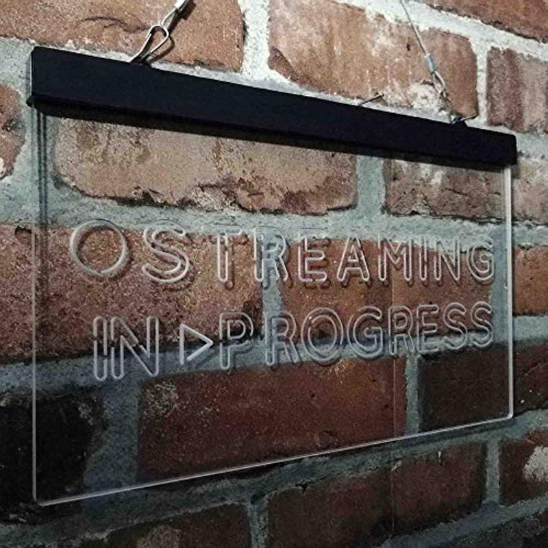 Streaming in Progress Display LED Light Sign - LED Gift Works