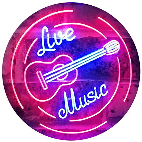 Live Music Guitar Band Room Studio LED Light Sign - LED Gift Works