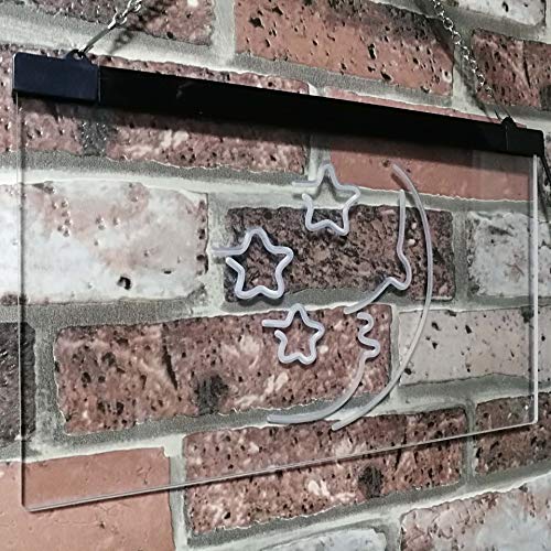 Moon & Stars Nightlight LED Light Sign - LED Gift Works