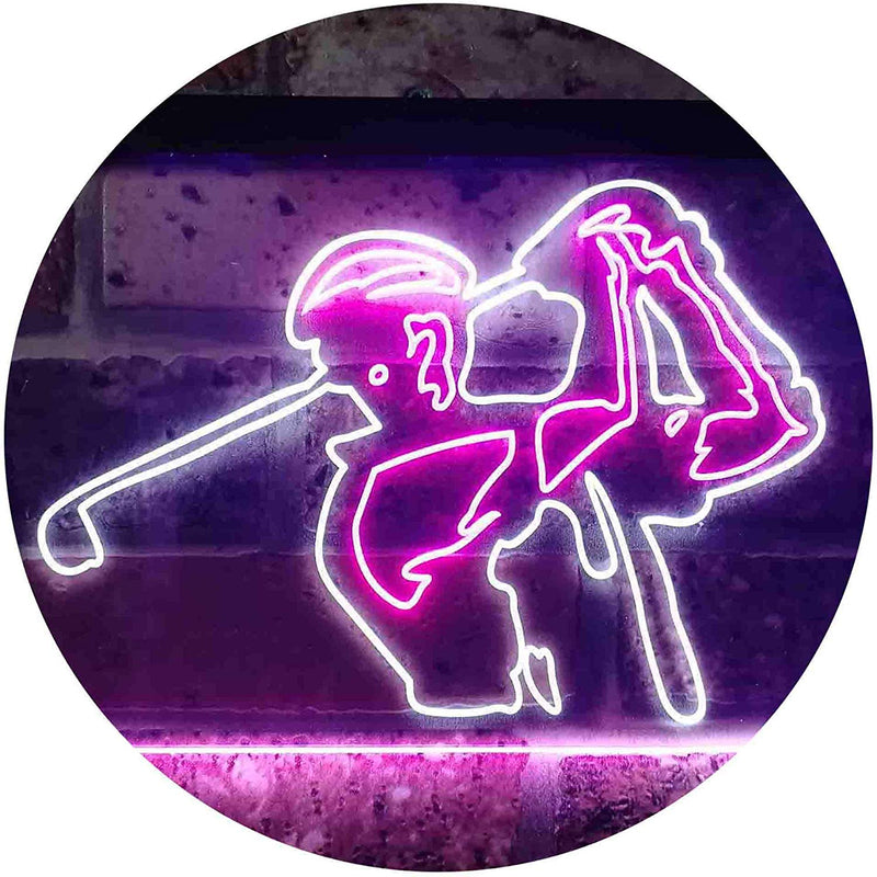 Golf Course Pro Shop Golf Player LED Light Sign - LED Gift Works