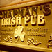Personalized Irish Pub Shamrock Custom Wood Sign 3D Engraved Wall Plaque - Way Up Gifts
