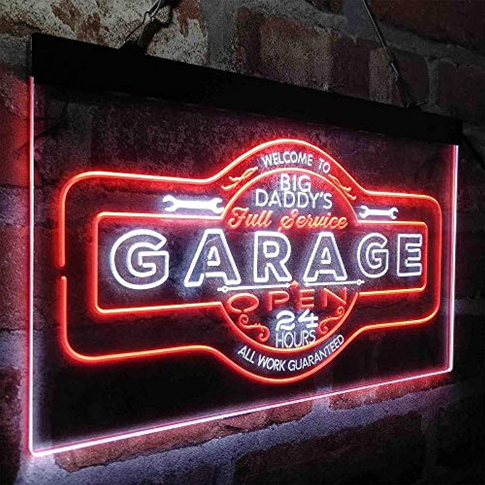 Big Daddy Garage Tools Man Cave LED Light Sign - Way Up Gifts