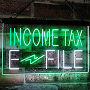 Income Tax E-File LED Light Sign - LED Gift Works