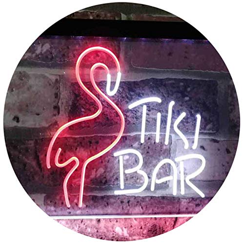Flamingo Tiki Bar LED Light Sign - Way Up Gifts