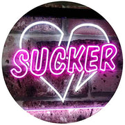 Love Broken Heart Sucker LED Light Sign - LED Gift Works