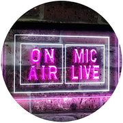 On Air Mic Live LED Light Sign - LED Gift Works