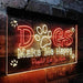 Humor Dogs Make Me Happy LED Light Sign - Way Up Gifts