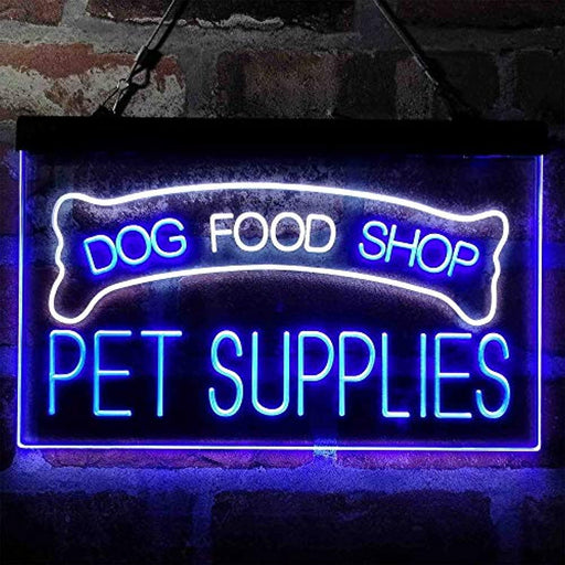 Dog Food Shop Pet Supplies LED Light Sign - Way Up Gifts