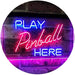 Arcade Game Room Play Pinball Here LED Light Sign - Way Up Gifts