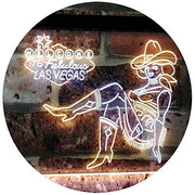 Cowgirl Welcome to Las Vegas LED Light Sign - LED Gift Works