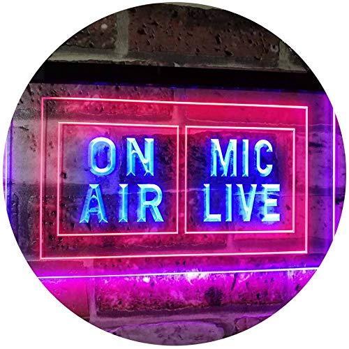 On Air Mic Live LED Light Sign - LED Gift Works