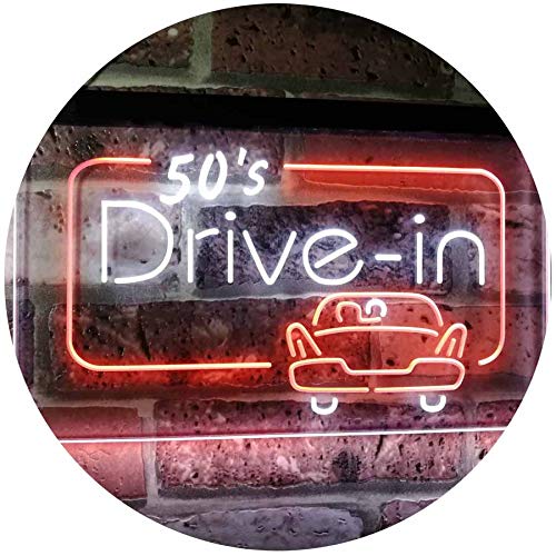 Movie Theater 50s Drive In LED Light Sign - LED Gift Works