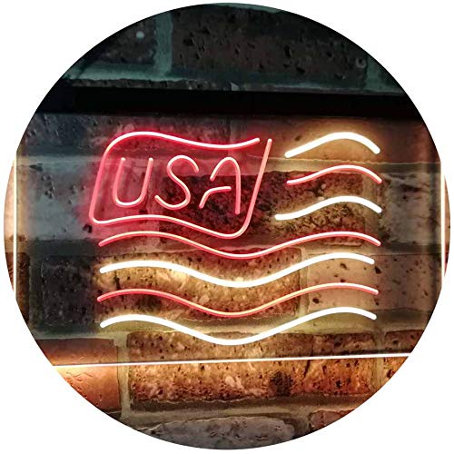 USA Flag LED Light Sign - LED Gift Works
