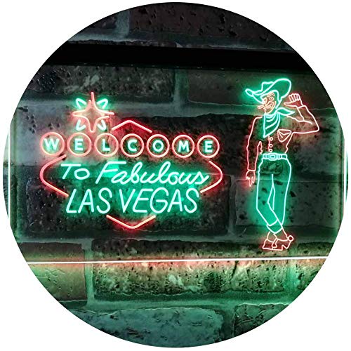 Cowboy Welcome to Las Vegas LED Light Sign - Way Up Gifts