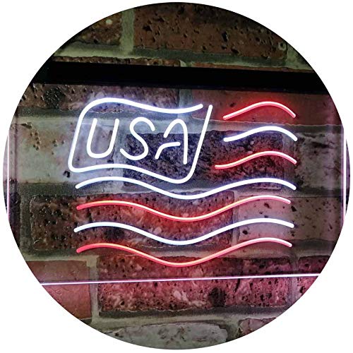 USA Flag LED Light Sign - LED Gift Works