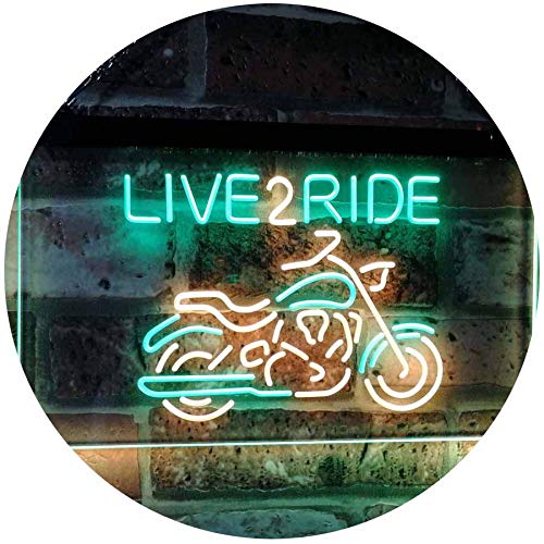 Motorcycle Live to Ride LED Light Sign - LED Gift Works