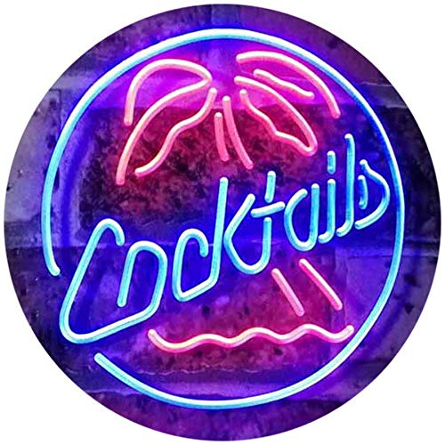 Palm Tree Cocktails LED Light Sign - LED Gift Works
