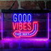 Good Vibes Arrow Left This Way LED Light Sign - Way Up Gifts