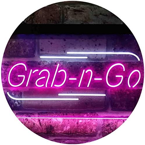 Grab n Go Food Take Away LED Light Sign - LED Gift Works