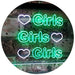 Hearts Girls Girls Girls LED Light Sign - Way Up Gifts