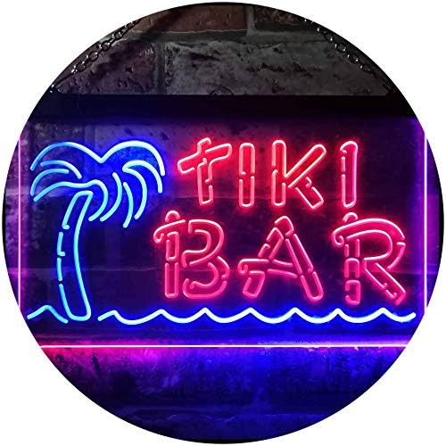Tiki Bar Palm Tree LED Light Sign - LED Gift Works