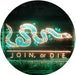 Join Or Die Flag Snake Military Army LED Light Sign - Way Up Gifts