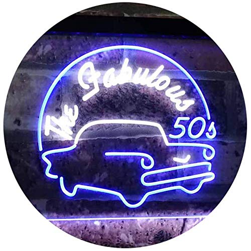 The Fabulous 50s LED Light Sign - LED Gift Works