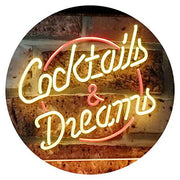 Cocktails & Dreams LED Light Sign - LED Gift Works