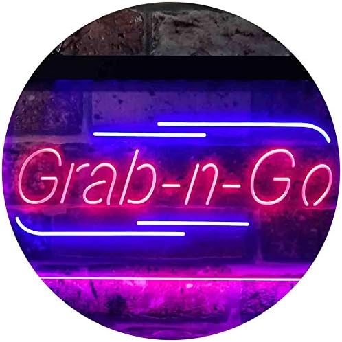 Grab n Go Food Take Away LED Light Sign - LED Gift Works
