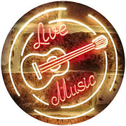 Live Music Guitar Band Room Studio LED Light Sign - LED Gift Works