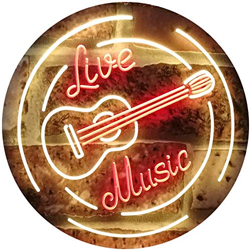 Live Music Guitar Band Room Studio LED Light Sign - LED Gift Works