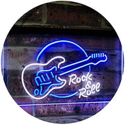 Guitar Rock & Roll Band Music LED Light Sign - LED Gift Works