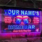 Personalized Home Bar LED Light Sign - LED Gift Works