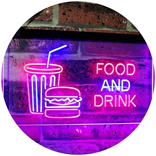 Soda Burgers Food and Drink LED Light Sign - LED Gift Works