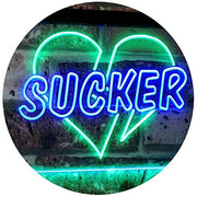 Love Broken Heart Sucker LED Light Sign - LED Gift Works