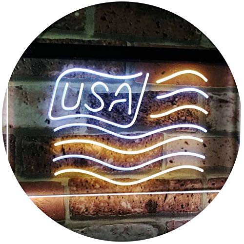 USA Flag LED Light Sign - LED Gift Works